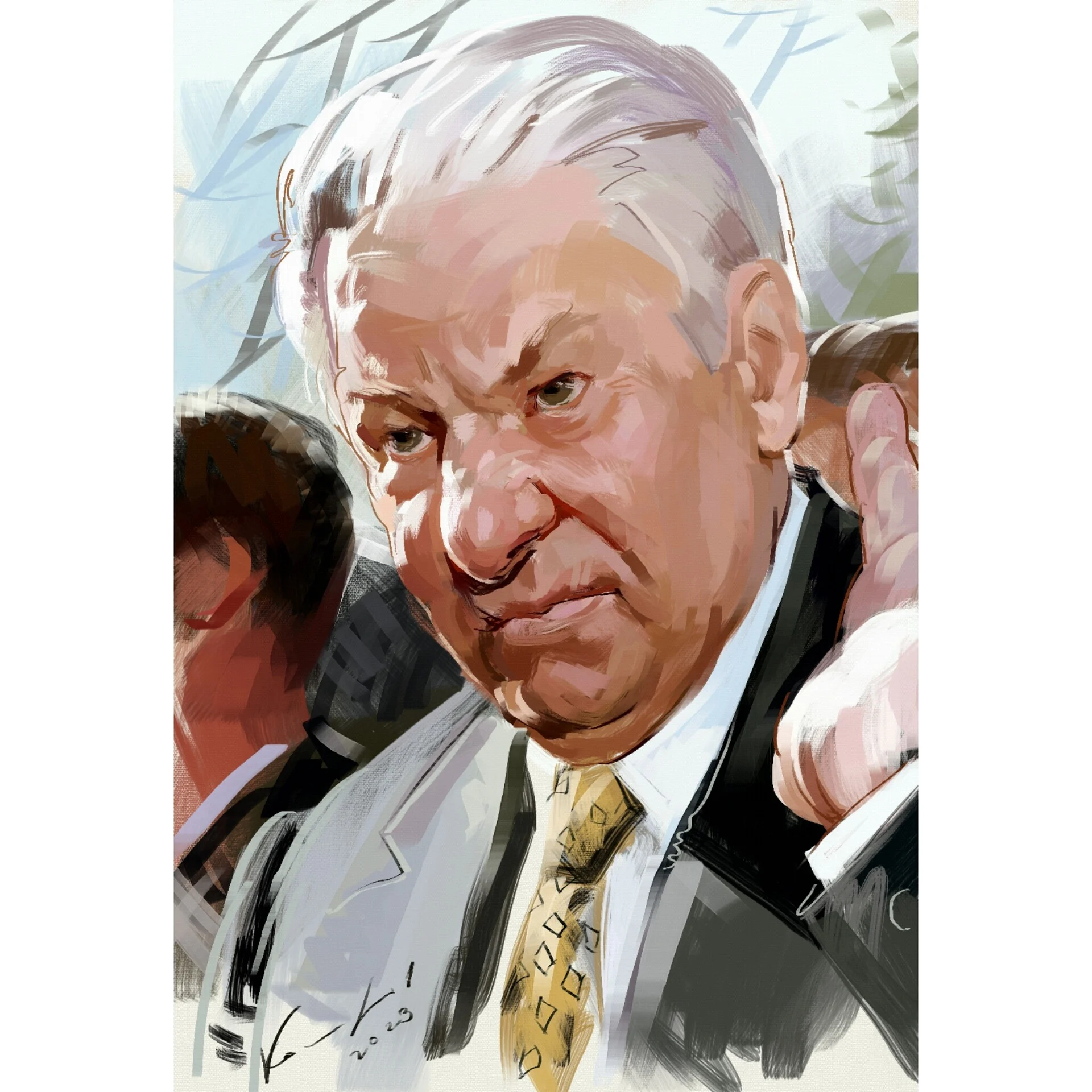 Экс. Ельцин, ну кто еще. Урод конечно.