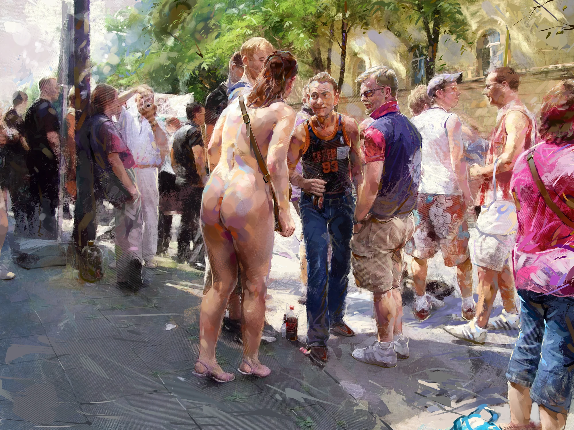 Как пройти в библиотеку... парни в ауте. Не знаю, толи ее из будущего занесло, где это нормально, толи..травы перебрали.